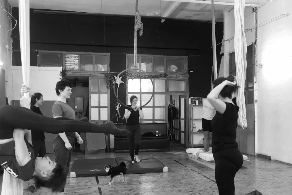Aerial Hoop and silks Classes with Jura